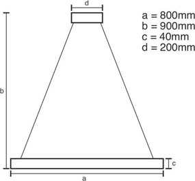 LED állítható fényerejű lámpa kábelre LED/55W/230V 3000-6500K + DO