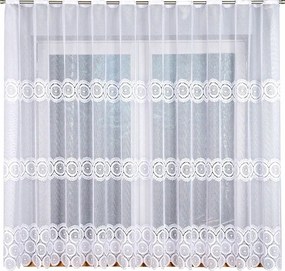 Malwina jacquard függöny mintás 018535 magasság 170cm, fehér színben (méterenként)
