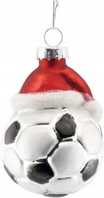 Karácsonyi labda focilabda sapkával