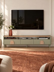 Amilio RTV szekrény 200 cm - eukaliptusz / baltic tölgy / natúr tölgy fogantyú