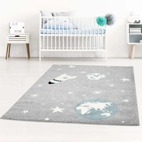 Univerzum minőségi szürke gyerekszőnyeg Szélesség: 80 cm | Hossz: 150 cm