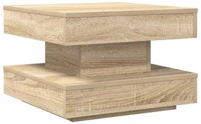 sonoma tölgy dohányzóasztal 360 fokban forgatható 50x50x34,5 cm