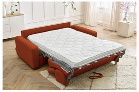 Téglavörös kinyitható kanapé 215 cm Monaco – Bobochic Paris