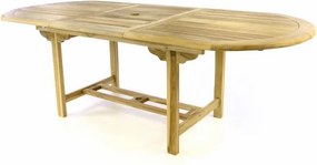 DIVERO Kerti asztal széthúzható 170-230 cm tíkfa