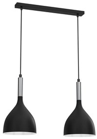 Csillár zsinóron NOAK 2xE27/15W/230V fekete/króm