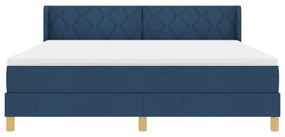 Boxspring Ágy Matraccal Kék színben, 180 x 200 cm, Szövet.
