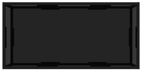 322898 Coffee Table Black 100x50x35 cm Tempered Glass