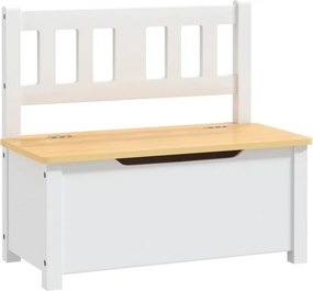 vidaXL fehér-bézs MDF gyermek tárolópad 60 x 30 x 55 cm