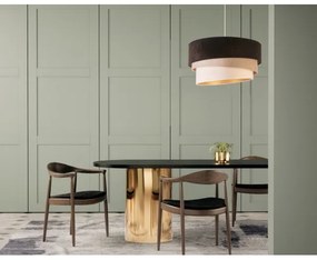 Duolla - Csillár zsinóron DEVON 1xE27/40W/230V átm. 45 cm fekete/bézs