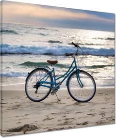 Vászonkép 50x50 Kerékpár a tengerparton