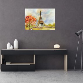 Festett kép az Eiffel-torony (70x50 cm)