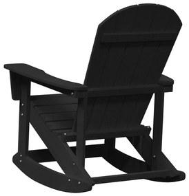 Adirondack hintaszék Fekete 73.5x92x90 cm HDPE