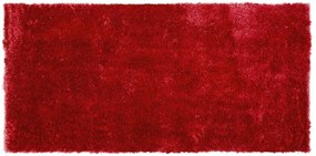 Piros hosszú szálú szőnyeg 80 x 150 cm EVREN Beliani