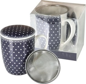 Porcelán teásbögre fedő szűrő elegáns mintával