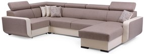 Sarokkanapé Istar U (barna + bézs) (B). 630088