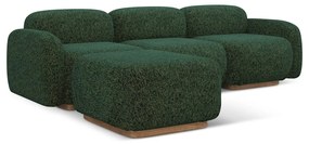 Sötétzöld moduláris sarokkanapé (variálható sarok) Ailani – Makamii