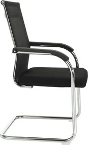 Tárgyalószék, fekete/ezüst, ESIN