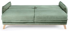 Világoszöld kordbársony kinyitható kanapé 218 cm Tori – Bonami Selection