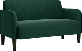 vidaXL sötétzöld bársony loveseat kanapé 109 cm