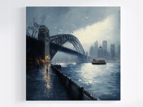 Canvas Város Vászonkép Sydney Ausztrália Híd Harbour Bridge 80x80