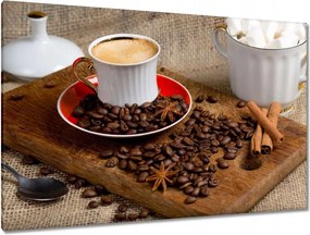 Festmények 120x80 Kávé a reggeli órákban