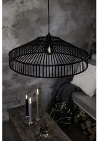 Markslöjd 108782 - Csillár zsinóron TAPA 1xE27/40W/230V fekete/bambusz