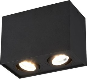 TRIO 613000232 BISCUIT Kocka Mennyezeti Lámpa Fekete GU10 IP20