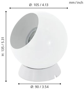 Eglo 94513 - Asztali lámpa / fali lámpa PETTO 1 1xGU10-LED/3,3W/230V