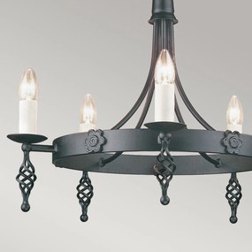 Elstead Lighting BELFRY BY5-BLACK Csillár 5x60W/E14