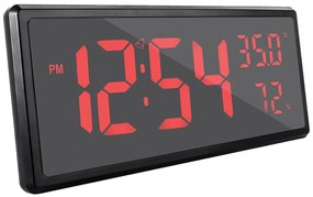 LED digitális óra hőmérséklettel és páratartalommal JVD DH308.1 piros számok