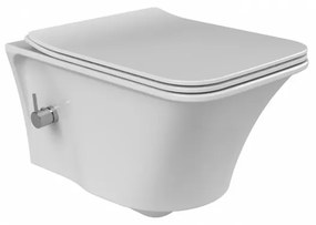 IBIZA fali WC szögletes integrált bidé funkcióval - mély öblítés - perem nélküli