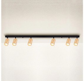 Brilagi - Spotlámpa SELE 6xGU10/30W/230V fekete/tölgy dekor