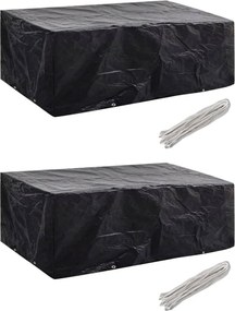 vidaXL 2 db kerti bútor huzat 8 fűzőlyukkal 200 x 160 x 70 cm