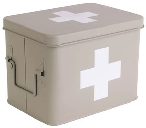 Medicine bézs fém gyógyszeres doboz, szélesség 21,5 cm - PT LIVING