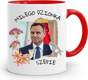 Piros Elnöki Bögre Andrzej Duda Pis Egészség felirattal