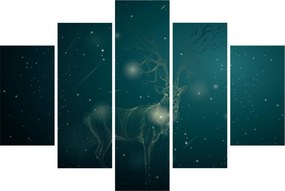 Kép - Varázslatos szarvas éjszaka (150x105 cm)