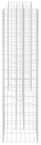 H alakú acéldrót virágtartó gabion 260 x 40 x 150 cm