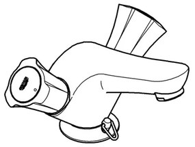 GROHE 21100001 - COSTA L mosdócsaptelep DN 15, fényes króm