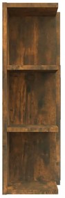 füstös tölgy színű szerelt fa tükrös szekrény 80 x 20,5 x 64 cm
