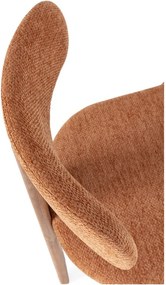 Téglavörös kárpitozott étkezőszék szett 2 db-os Nadia – MOME