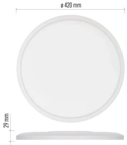 LED Mennyezeti lámpa FLORI LED/22W/230V 4000K fehér átm. 42 cm