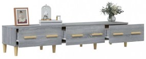 szürke sonoma színű szerelt fa TV-szekrény 150 x 34,5 x 30 cm
