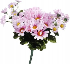 Margaretki csokor rózsaszín virágok virágtartó terasz erkély dekoráció