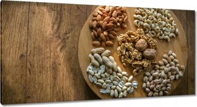 Vászonkép 115x55 Dió Pisztácia