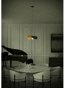 Eglo 390393 - Csillár zsinóron SACEDA 1xE27/40W/230V 53 cm fekete/arany