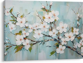 Kép - Festés, virágzó faágak (70x50 cm)