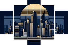 Kép – Geometrikus város (150x105 cm)