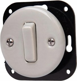 Kerámia Süllyesztett Kapcsoló Egyvágányú Billentyűs Szürke Keret Nélkül