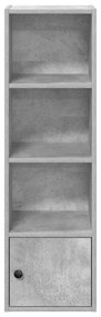 betonszürke szerelt fa könyvespolc 31x24x102 cm