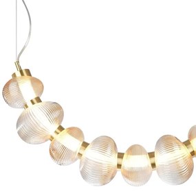 LED csillár kábelen BOLLA LED/36W/230V arany/füstös bézs